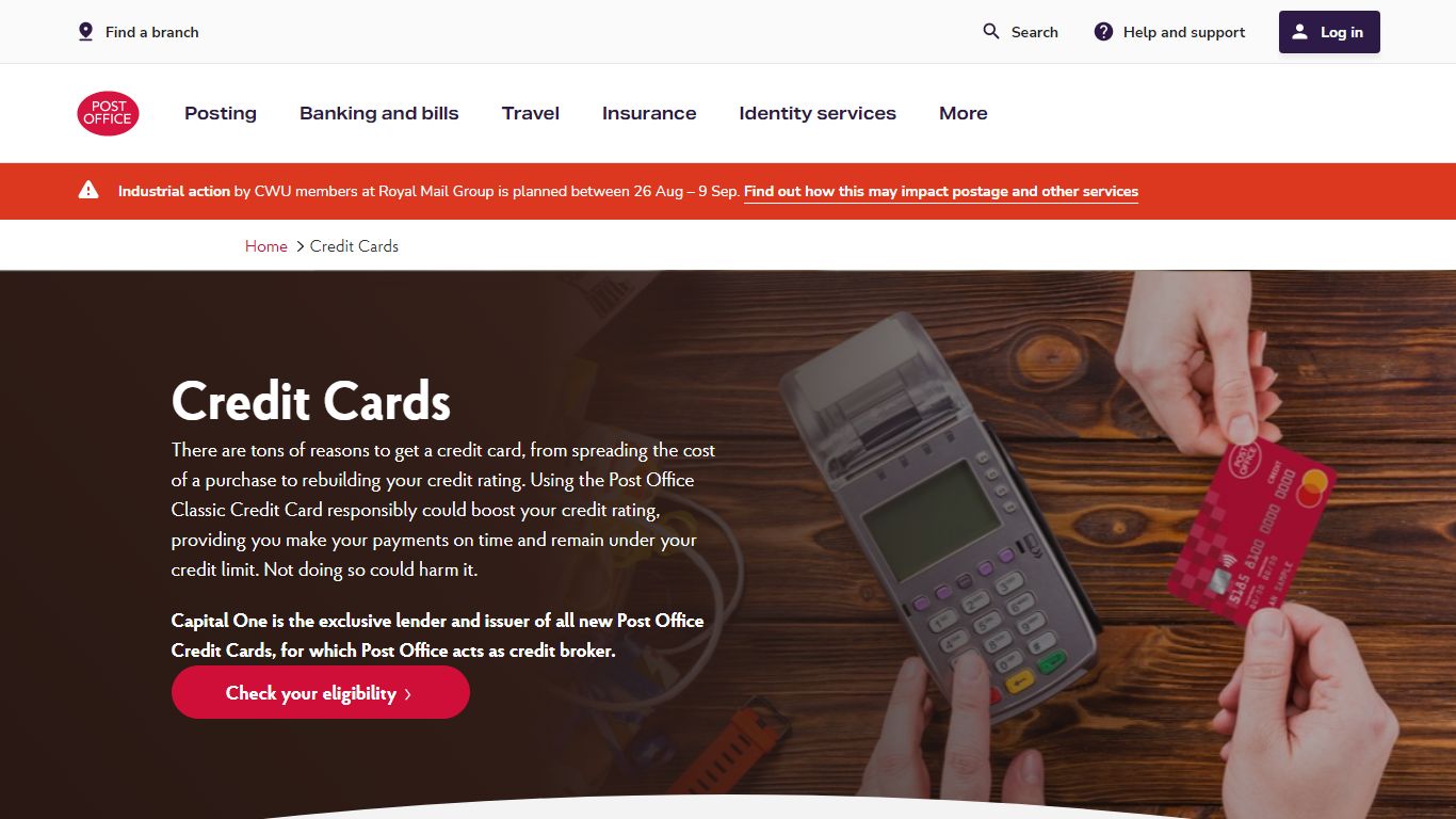 0% Credit Cards | Apply for credit card online | Post Office®
