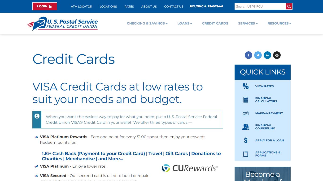 Credit Cards - USPS Federal Credit Union